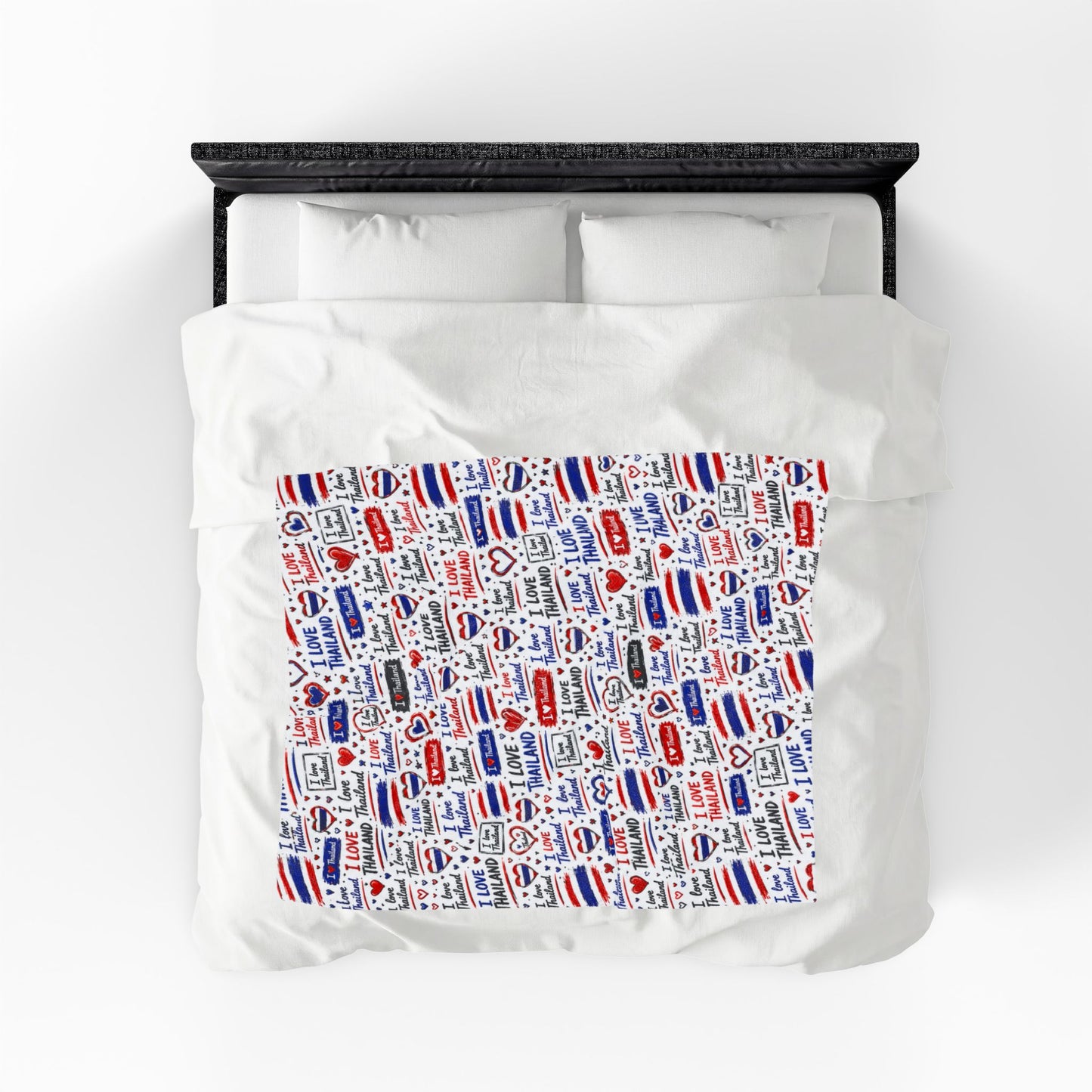 I Love Thailand Velveteen Plush Blanket