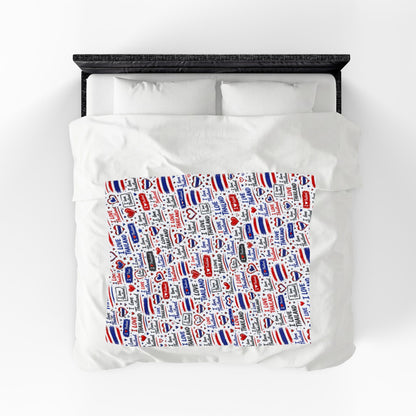 I Love Thailand Velveteen Plush Blanket