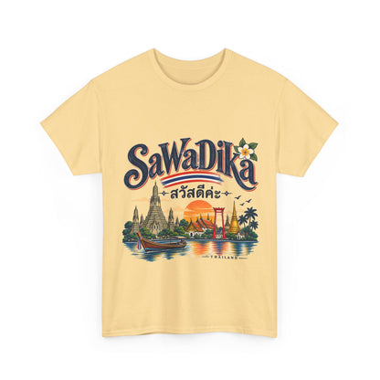 SaWaDiKa Thailand Vintage Travel Heavy Cotton T-Shirt