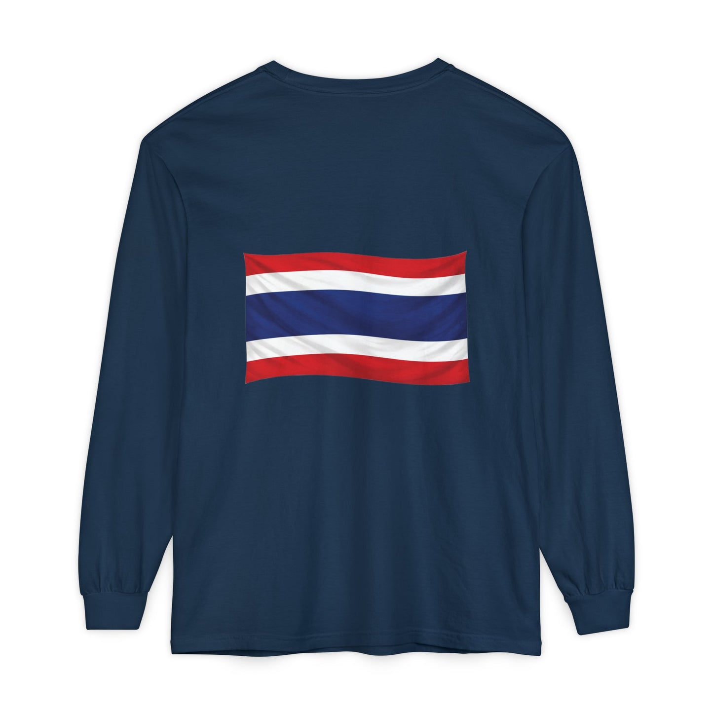 Thailand Flag (back only) Long Sleeve T-Shirt