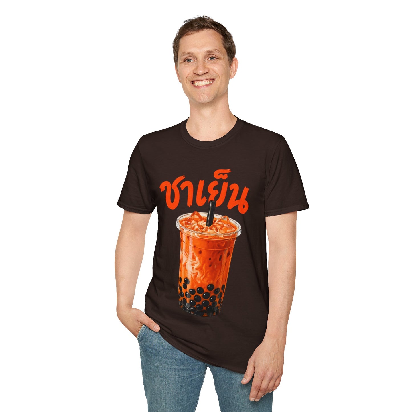 ชาเย็น Thai Boba Tea Unisex SoftStyle Tee