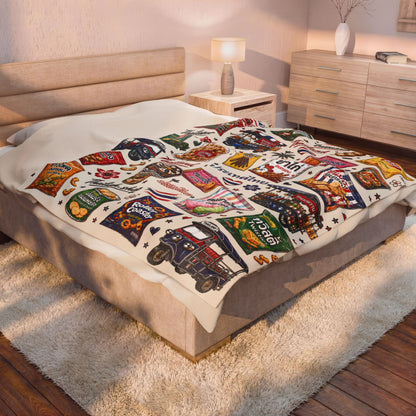 Thai Snacks Velveteen Plush Blanket