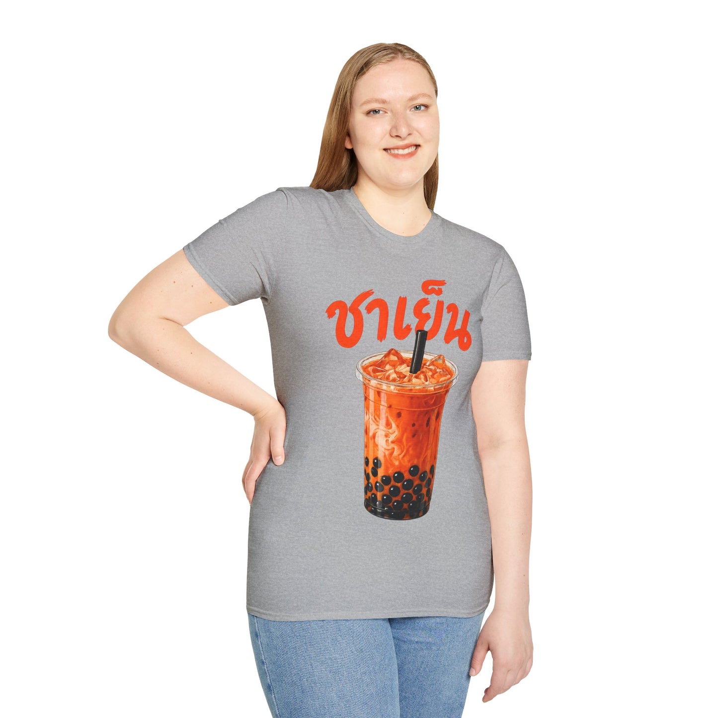 ชาเย็น Thai Boba Tea Unisex SoftStyle Tee