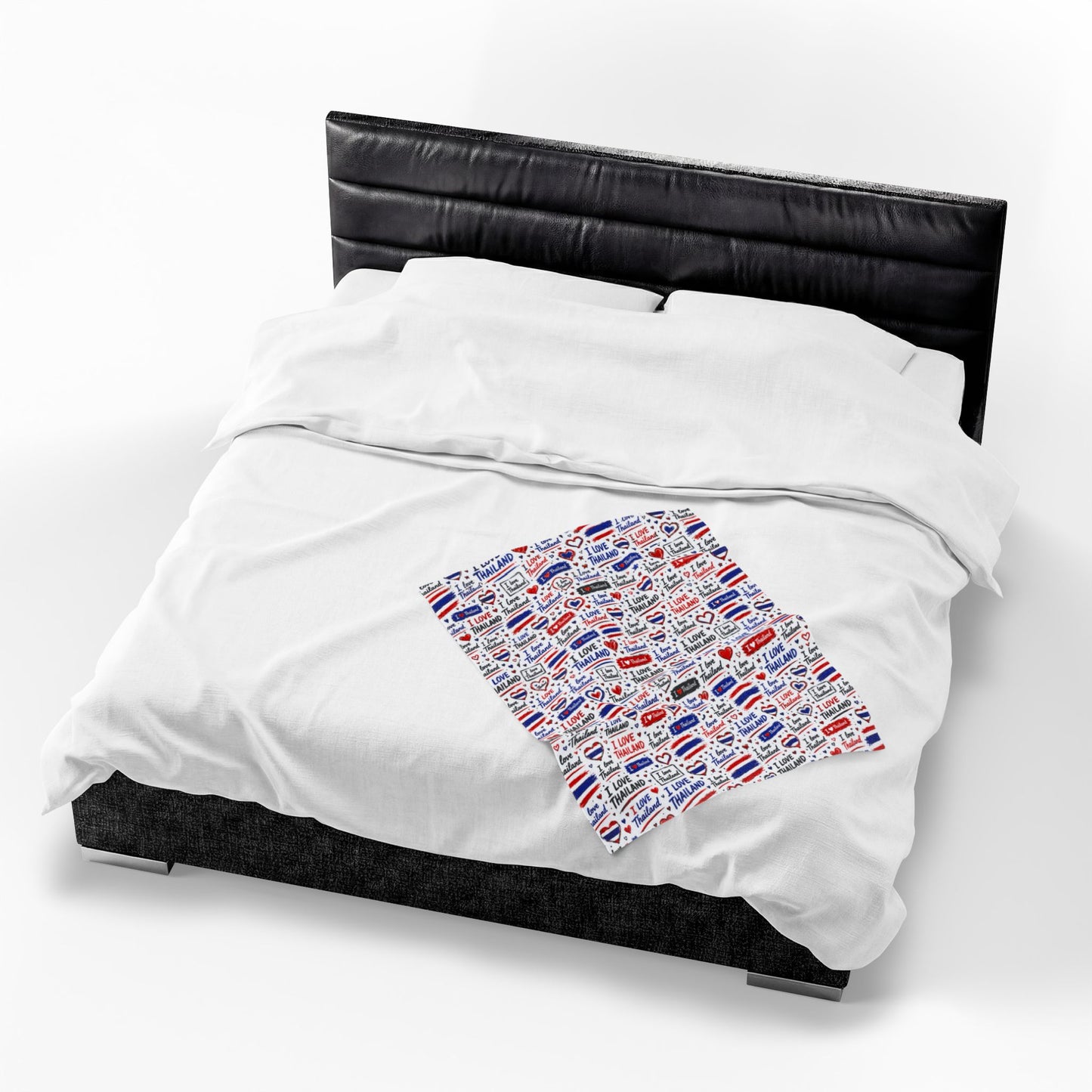 I Love Thailand Velveteen Plush Blanket