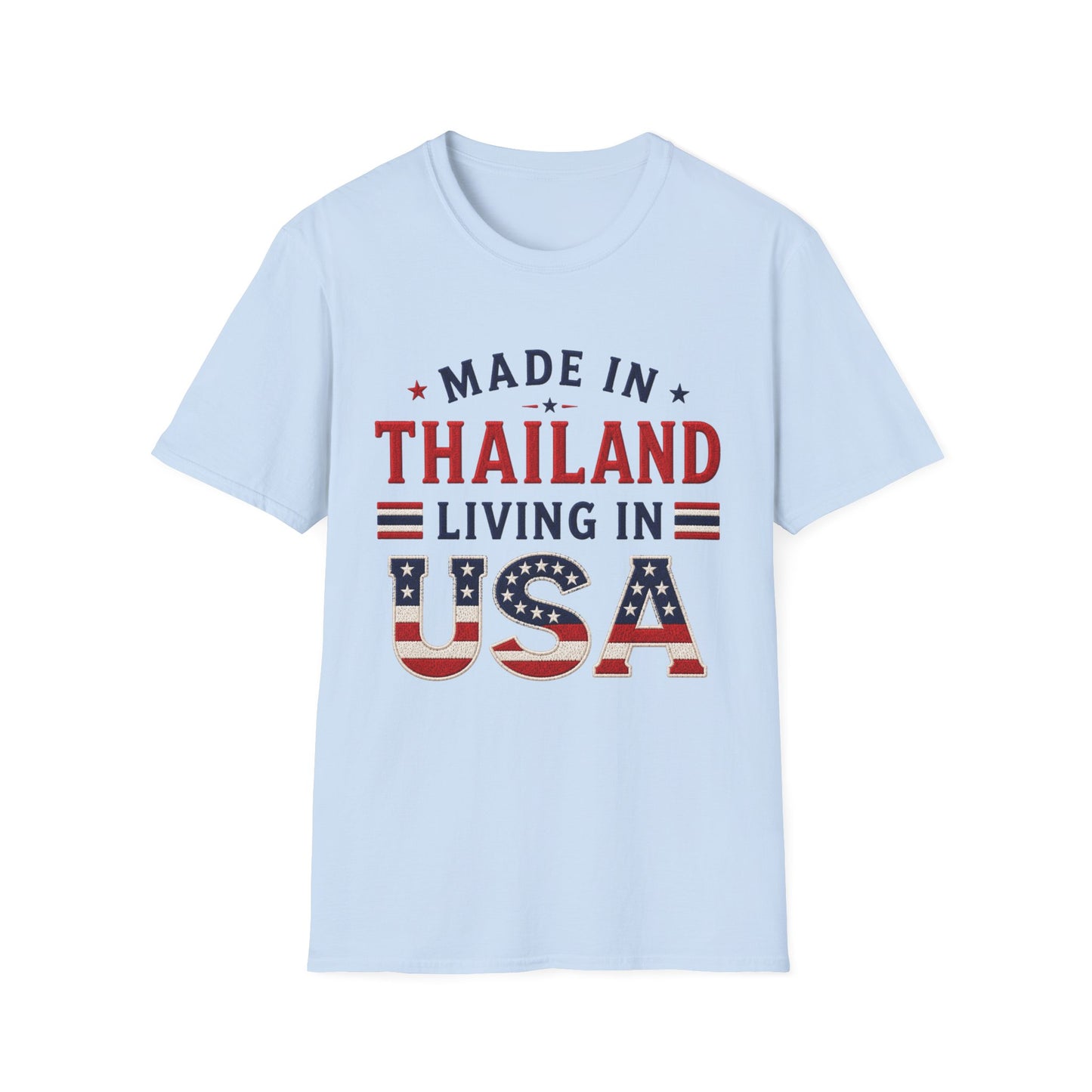 Made in Thailand, Living in USA Unisex Softstyle Tee