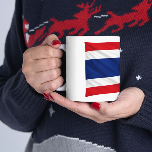 Thailand Flag Ceramic Mug, (11oz, 15oz)