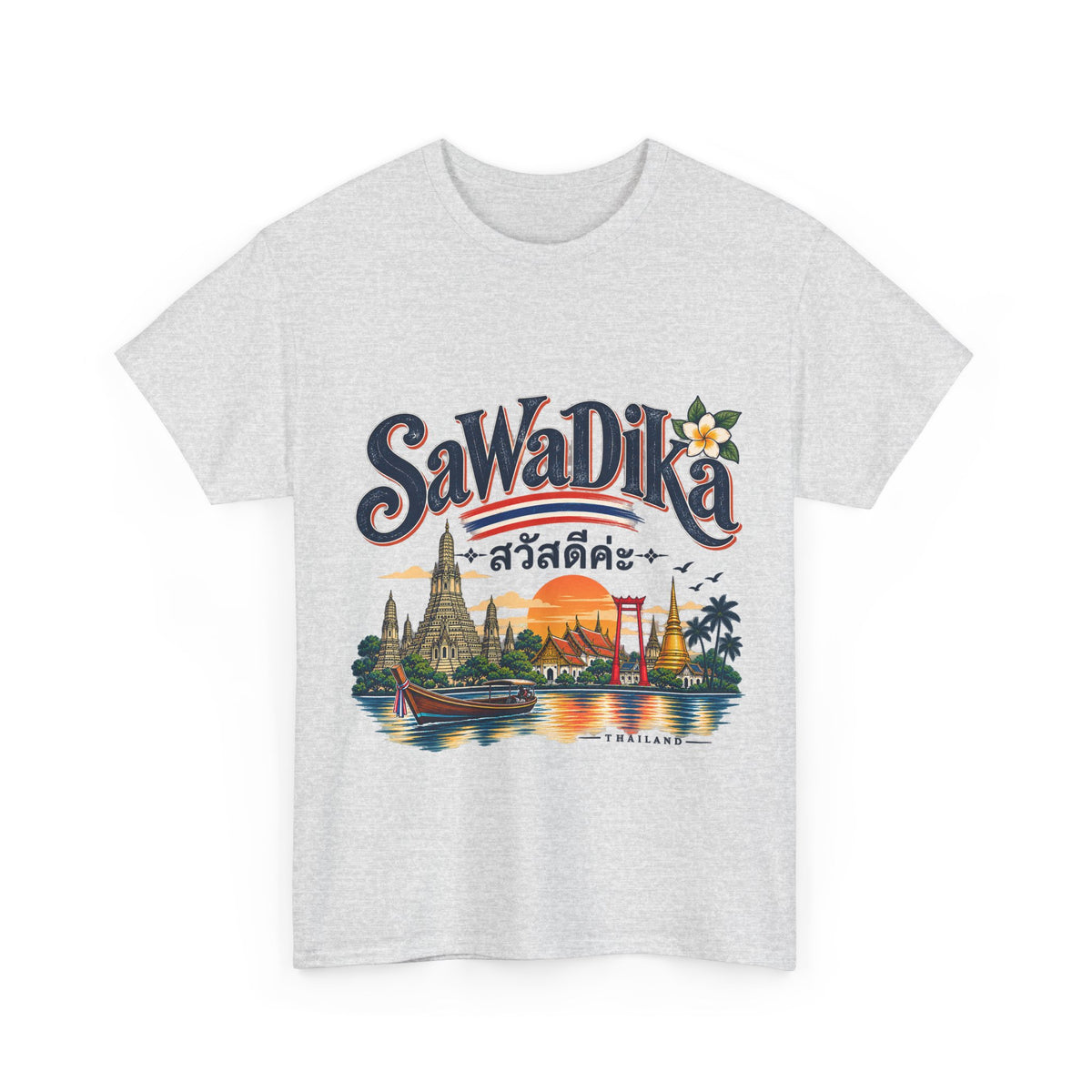 SaWaDiKa Thailand Vintage Travel Heavy Cotton T-Shirt
