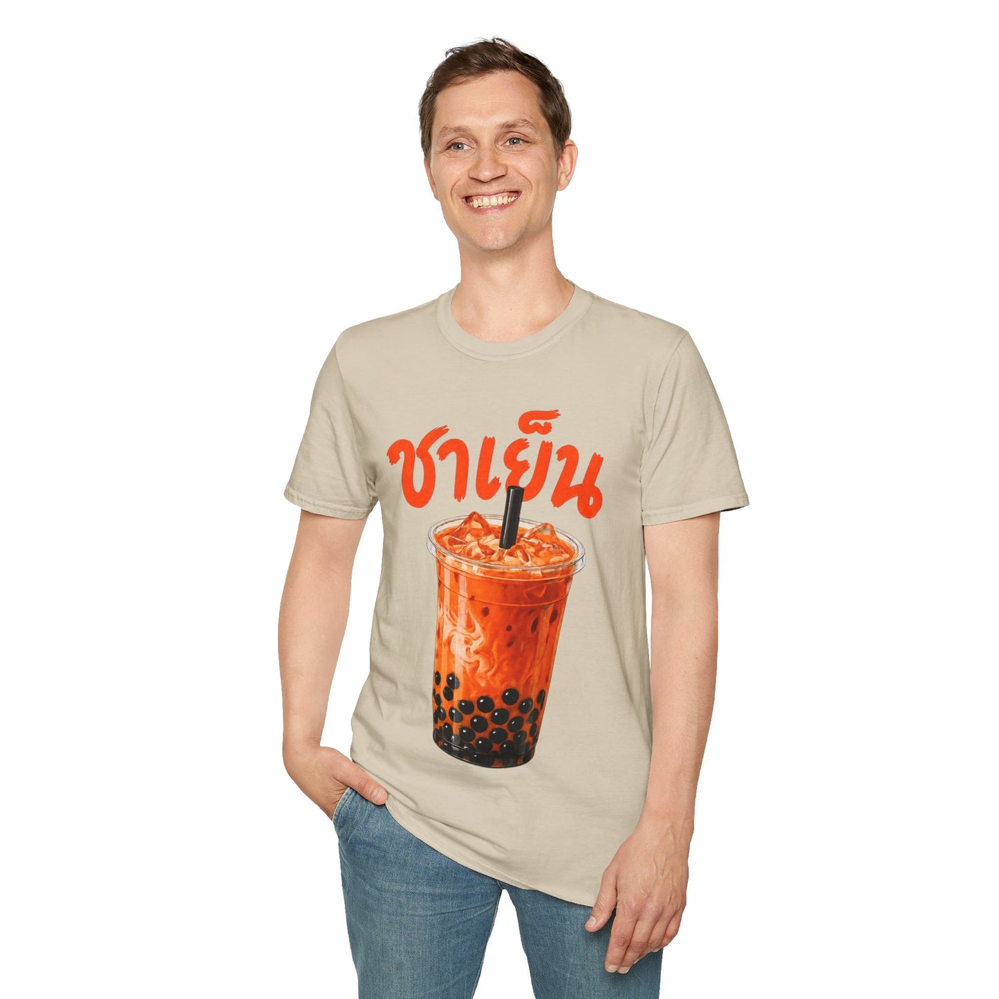 ชาเย็น Thai Boba Tea Unisex SoftStyle Tee