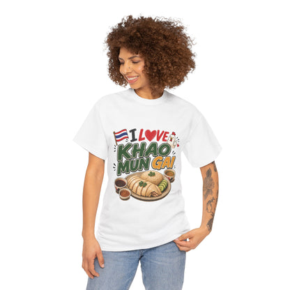 I Love Khao Mun Gai Unisex Heavy Cotton Tee