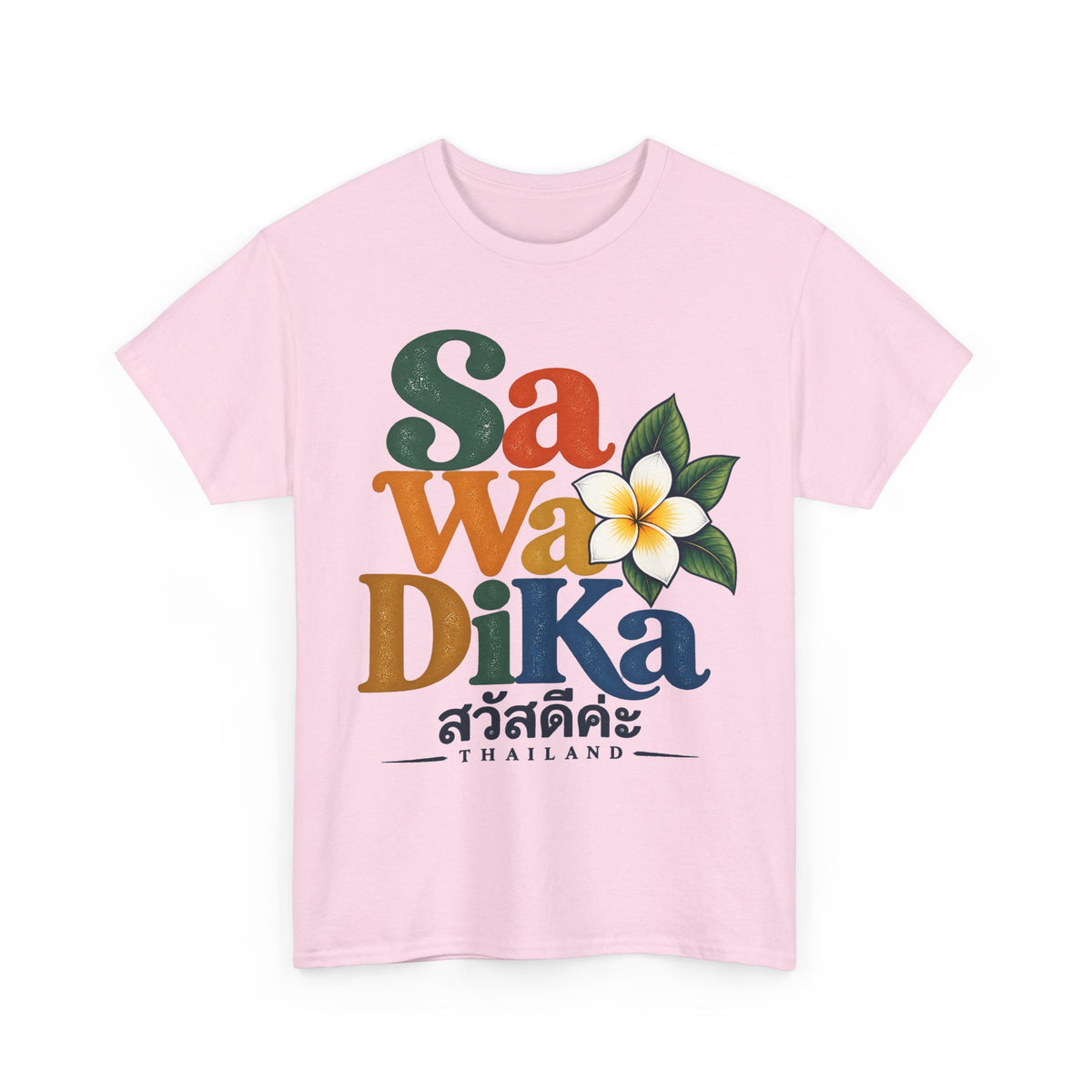 SaWaDiKa Vintage Greeting Thailand Heavy Cotton T-Shirt