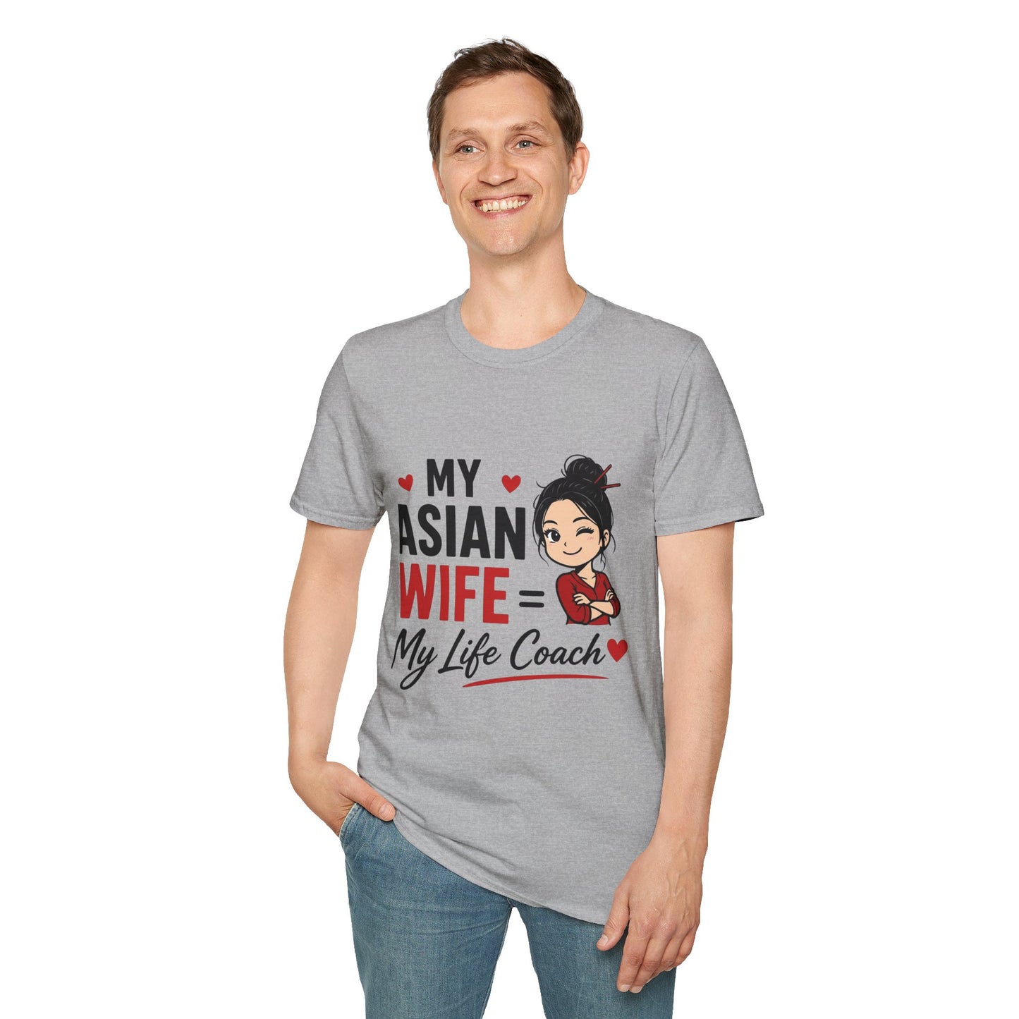 My Asian Wife = My Life Coach Softstyle T-Shirt