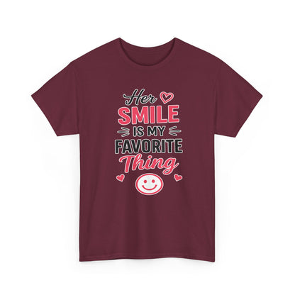 Her Smile Is My Favorite Thing Heavy Cotton Tee