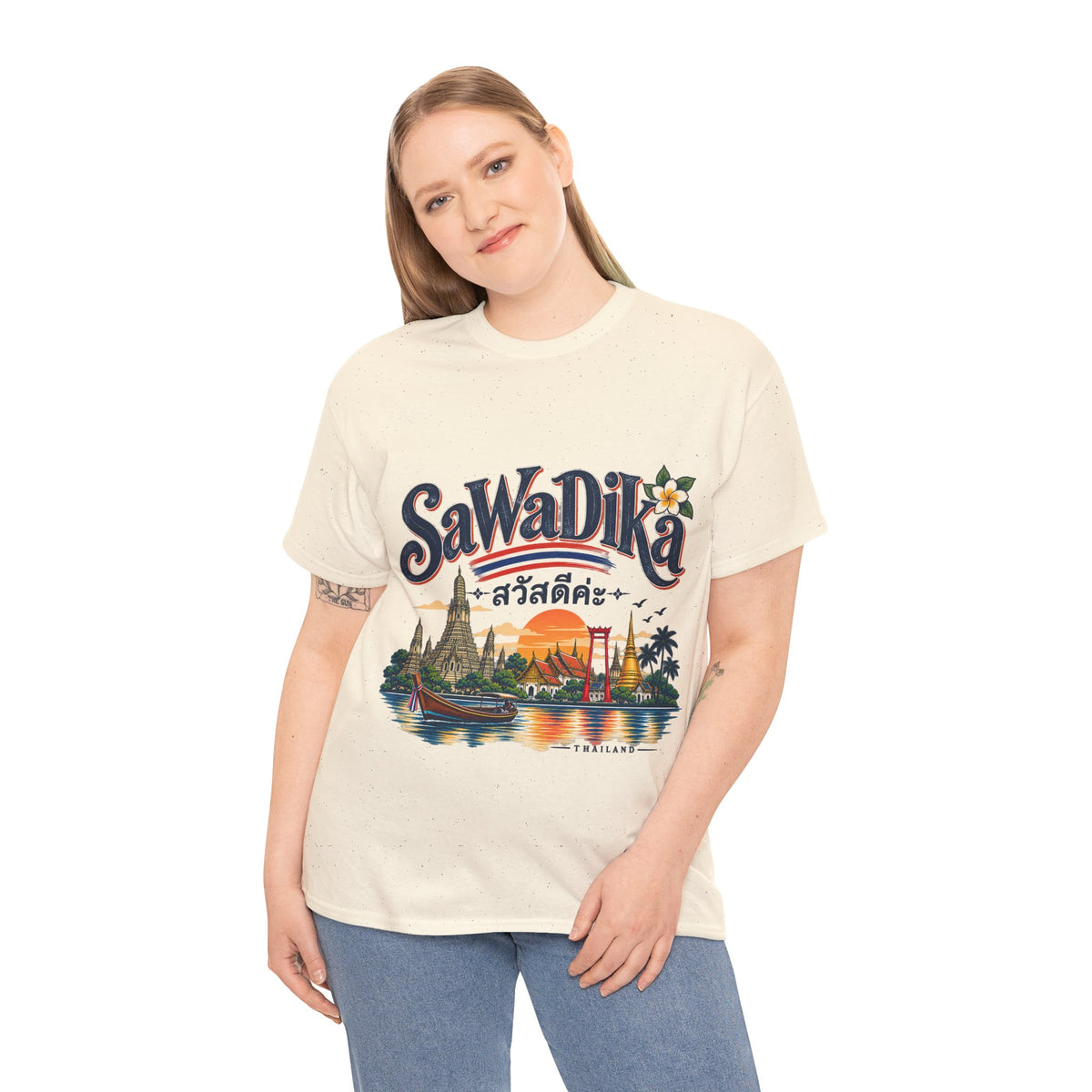 SaWaDiKa Thailand Vintage Travel Heavy Cotton T-Shirt