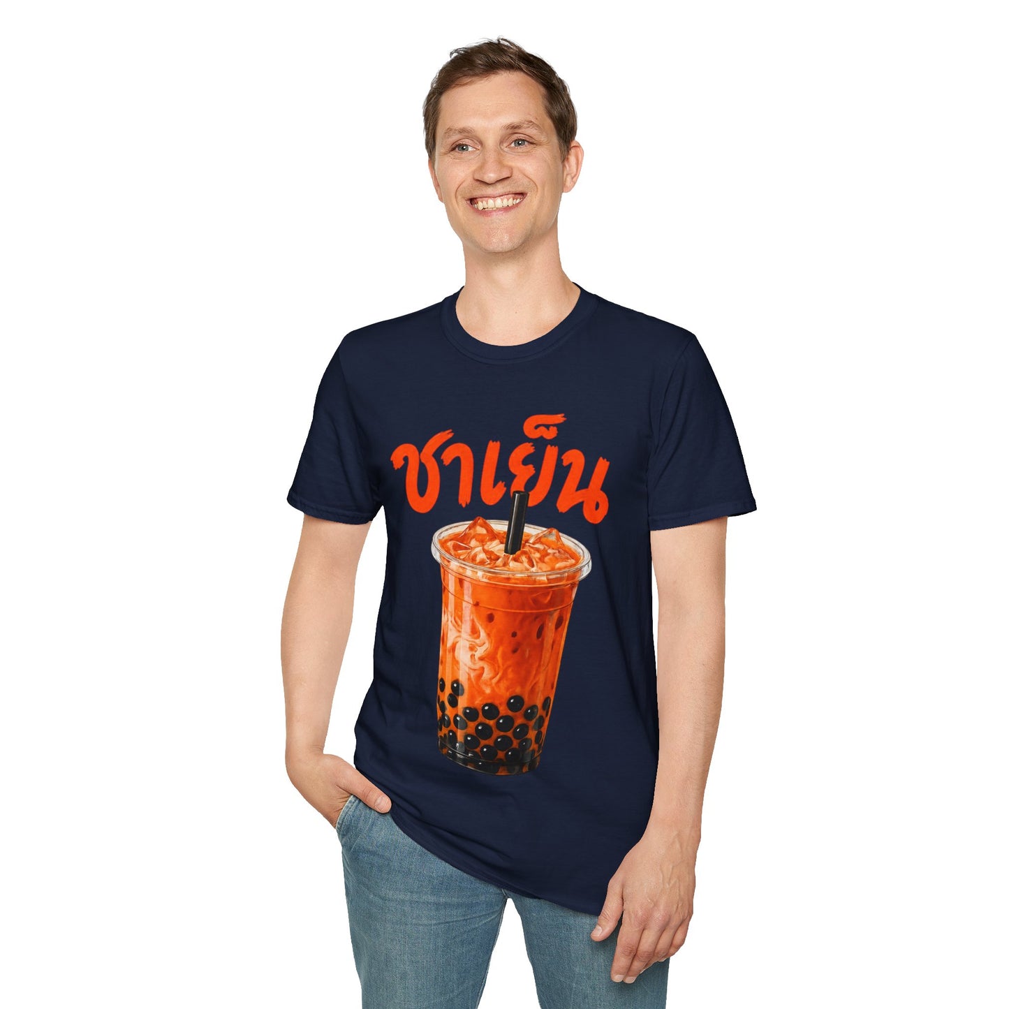 ชาเย็น Thai Boba Tea Unisex SoftStyle Tee