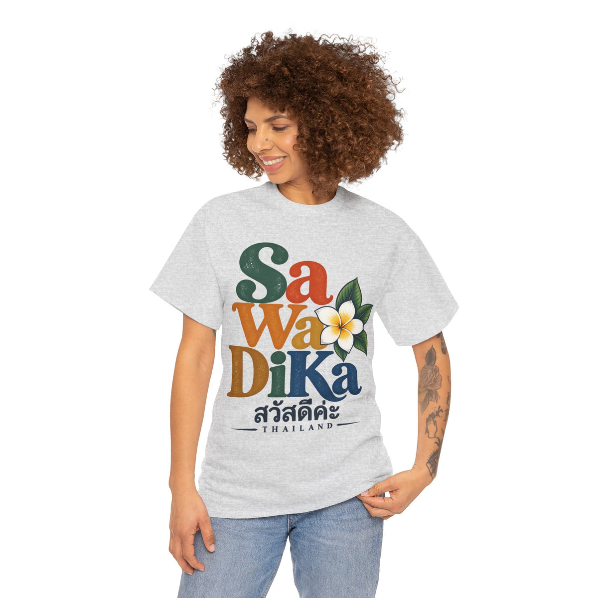 SaWaDiKa Vintage Greeting Thailand Heavy Cotton T-Shirt