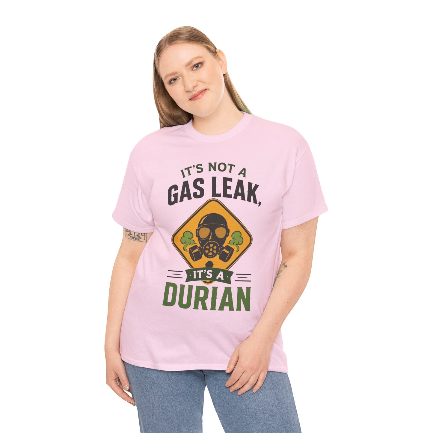 It's Not a Gas Leak, It's a Durian Mask Unisex Heavy Cotton Tee