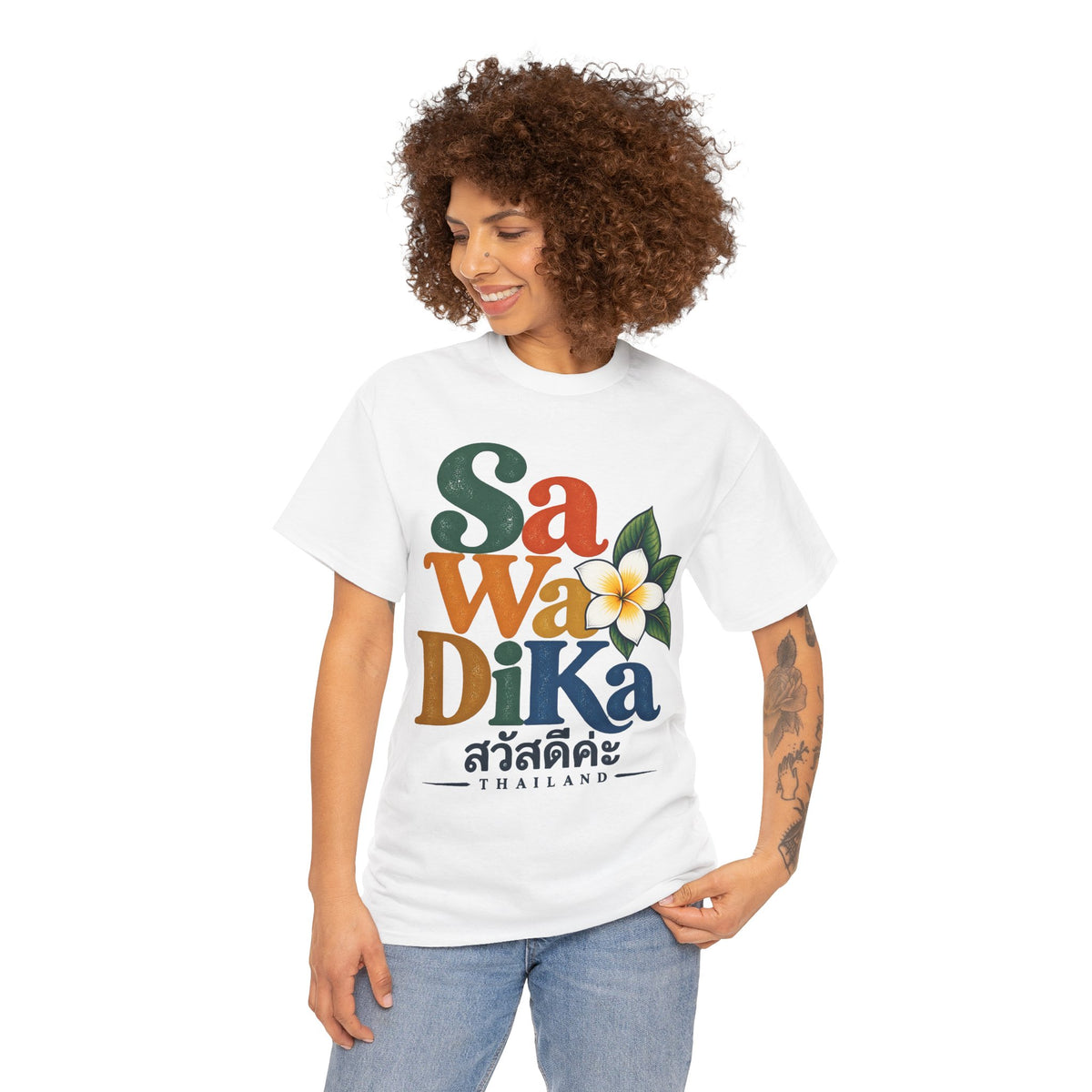 SaWaDiKa Vintage Greeting Thailand Heavy Cotton T-Shirt