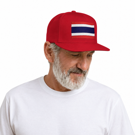 Thailand Flag Flat Bill Cap (Embroidery)