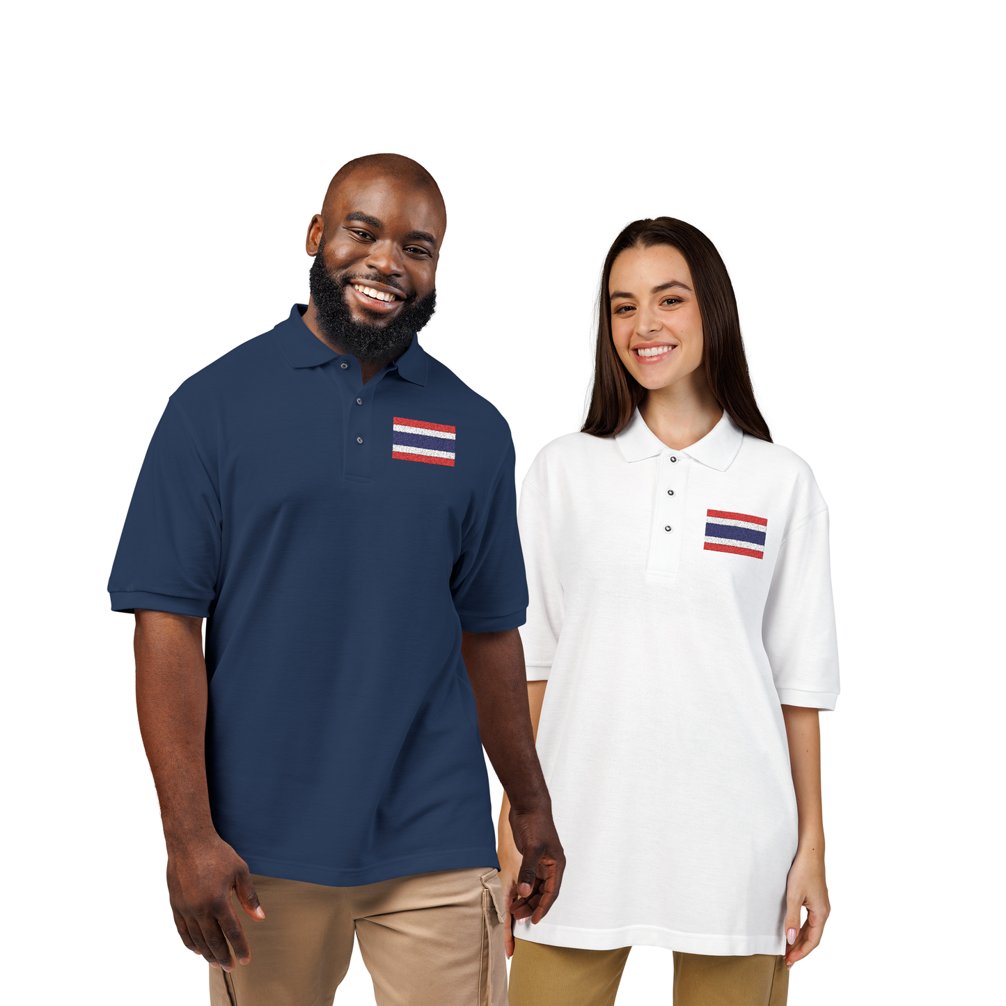 Thailand Flag Polo Shirt (Embroidery)