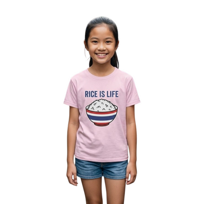 Rice is Life (Front) Kids Softstyle Tee