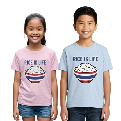 Rice is Life (Front) Kids Softstyle Tee