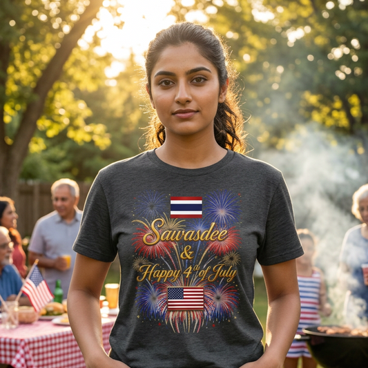 Sawasdee & Happy 4th of July Tee