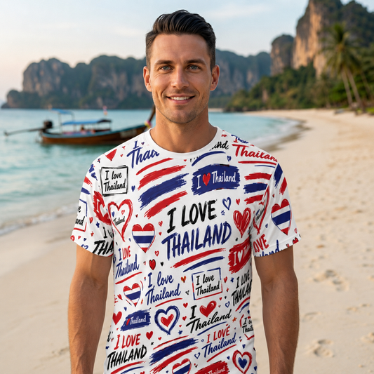 I Love Thailand Unisex Cut & Sew Tee (AOP)