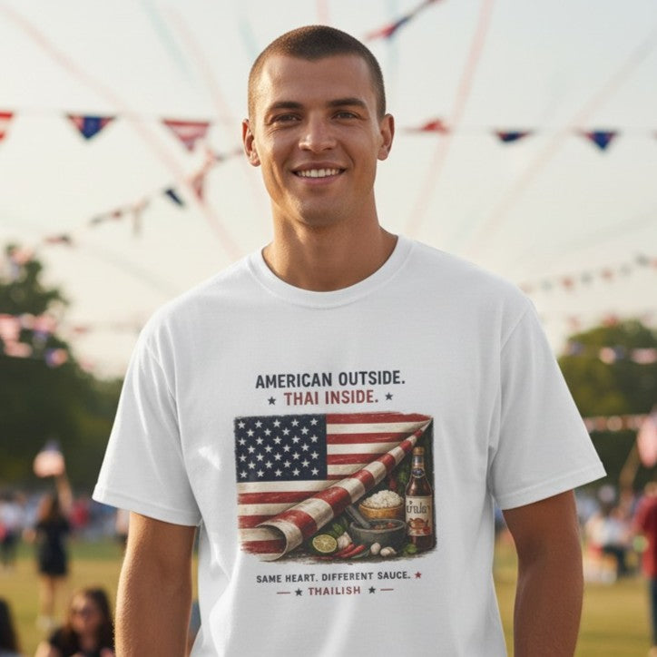 American Outside Thai Inside Unisex Softstyle Tee