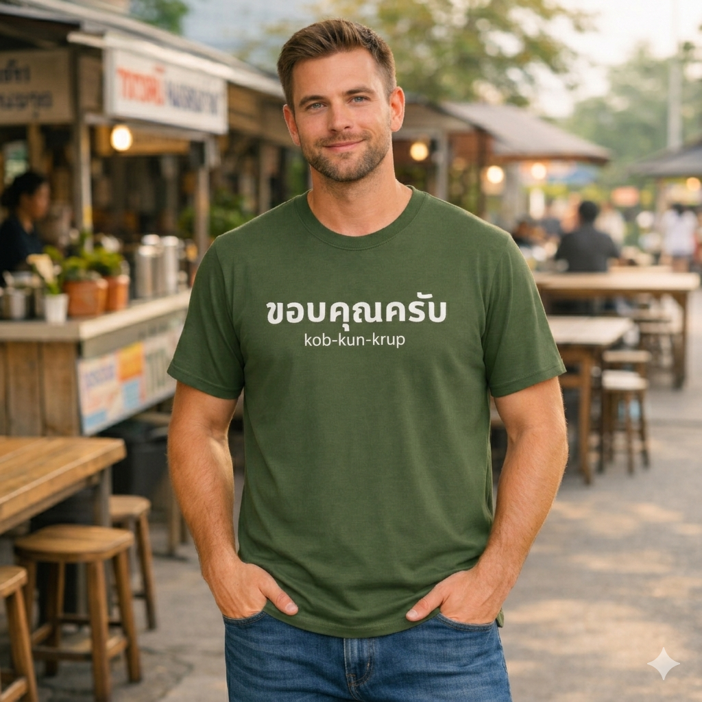 ขอบคุณครับ kob-kun-krup (Thank You For Men) Tee