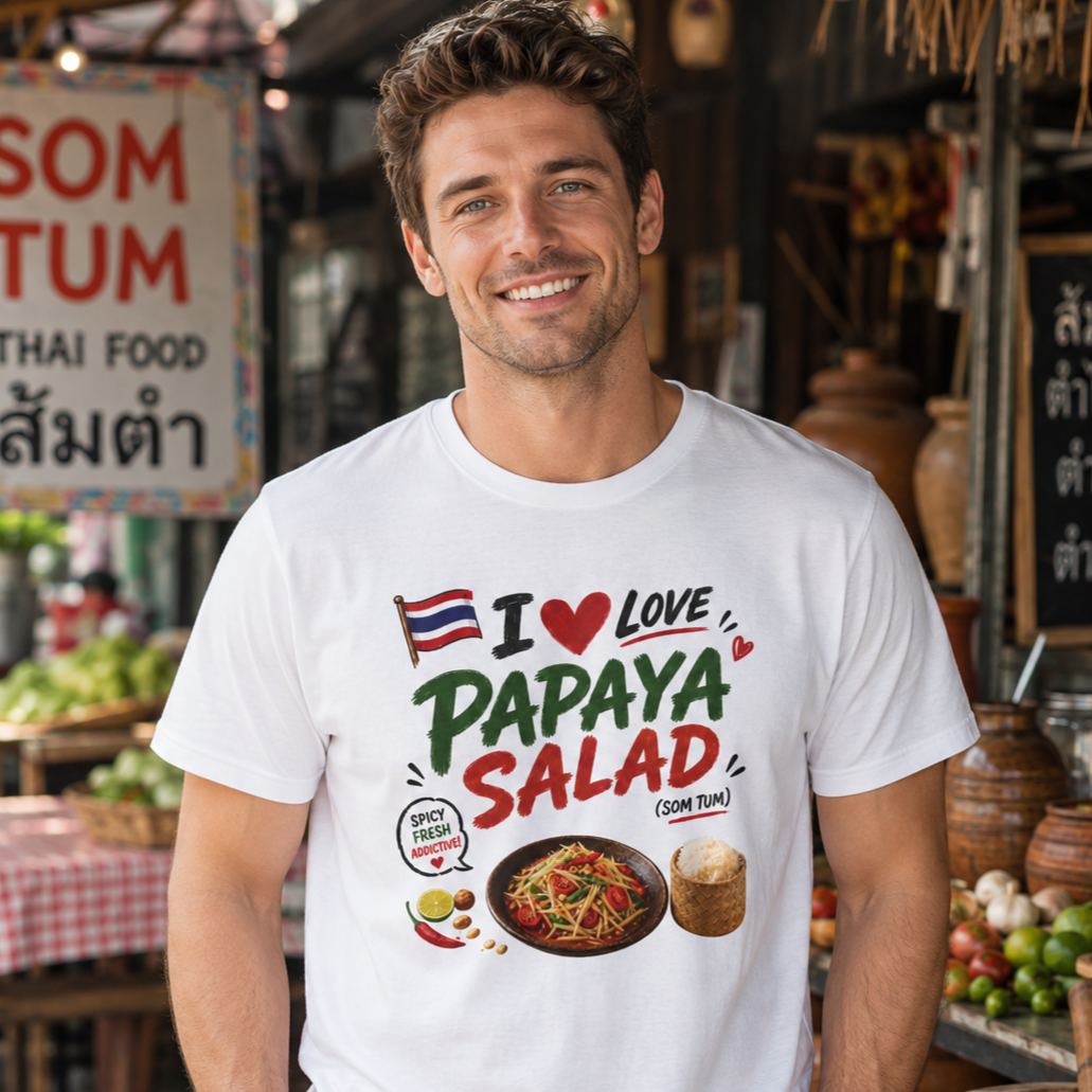 I Love Papaya Salad Unisex Tee