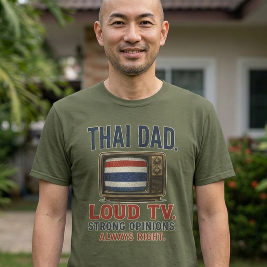 Thai Dad Loud TV. Strong Opinions. Always Right. Tee