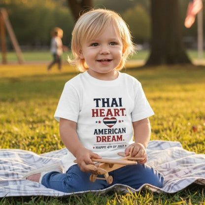 Thai Heart, American Dream 4th of July Toddler Kids Tee