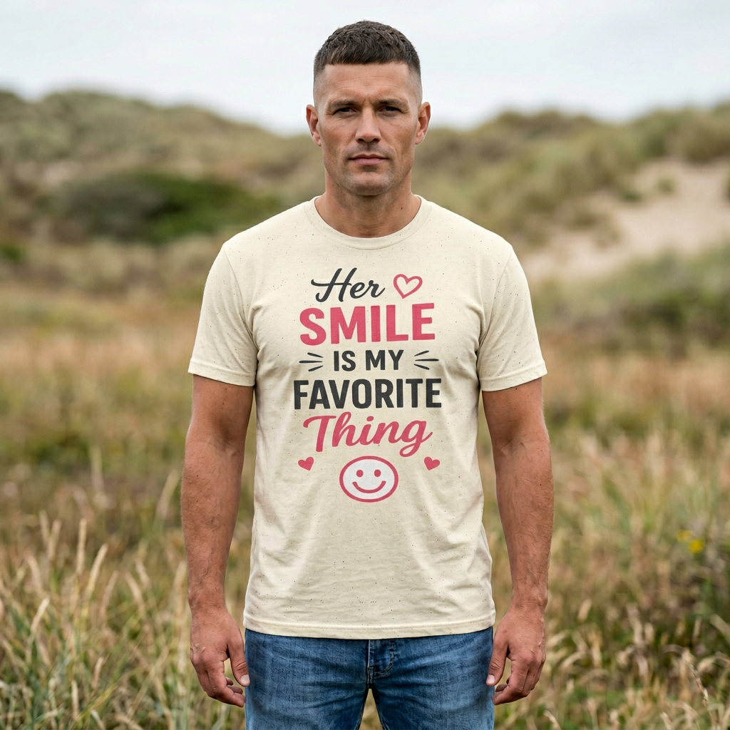 Her Smile Is My Favorite Thing Heavy Cotton Tee