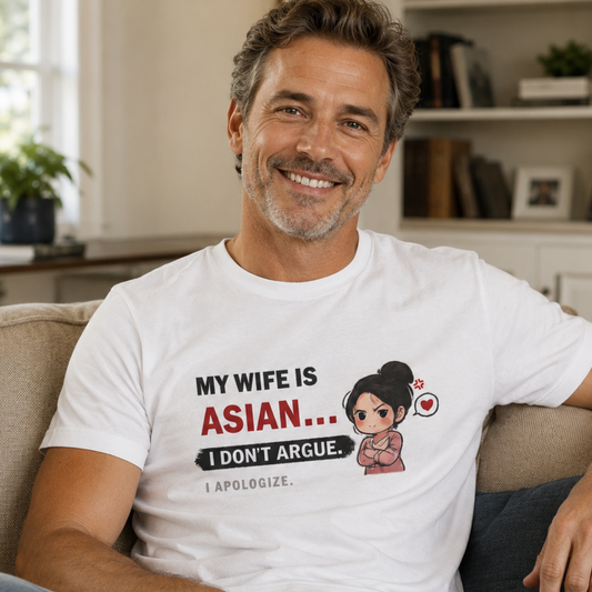 My Wife Is Asian. I Don't Argue. I Apologize Softstyle T-Shirt