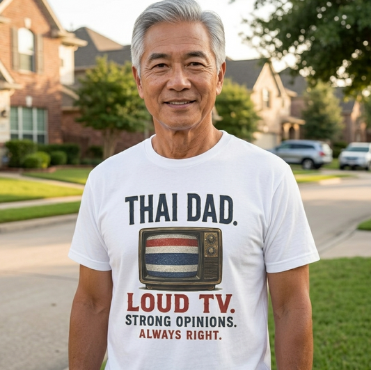 Thai Dad Loud TV. Strong Opinions. Always Right. Tee