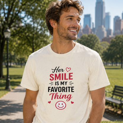 Her Smile Is My Favorite Thing Heavy Cotton Tee