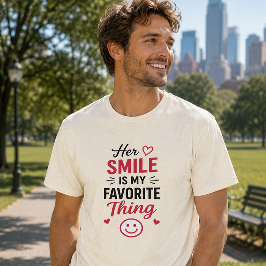 Her Smile Is My Favorite Thing Heavy Cotton Tee