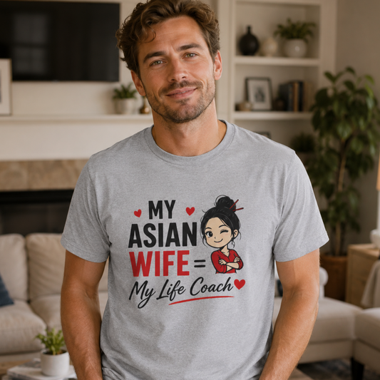 My Asian Wife = My Life Coach Softstyle T-Shirt