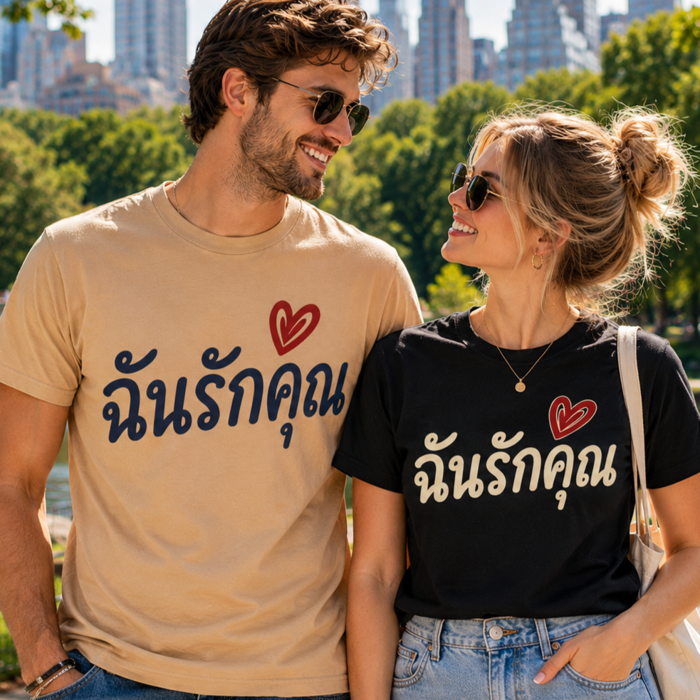 ฉันรักคุณ I Love You Unisex Heavy Cotton Tee