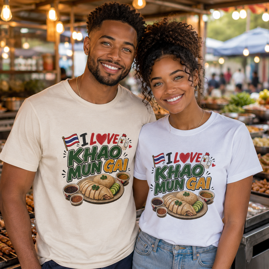 I Love Khao Mun Gai Unisex Heavy Cotton Tee