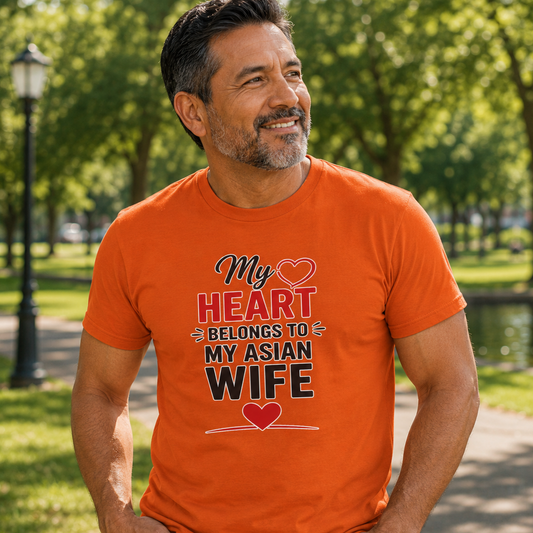 My Heart Belongs To My Asian Wife Heavy Cotton Tee