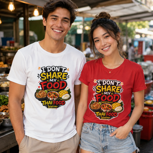 I don't share my food. Especially, Thai food Unisex SoftStyle Tee