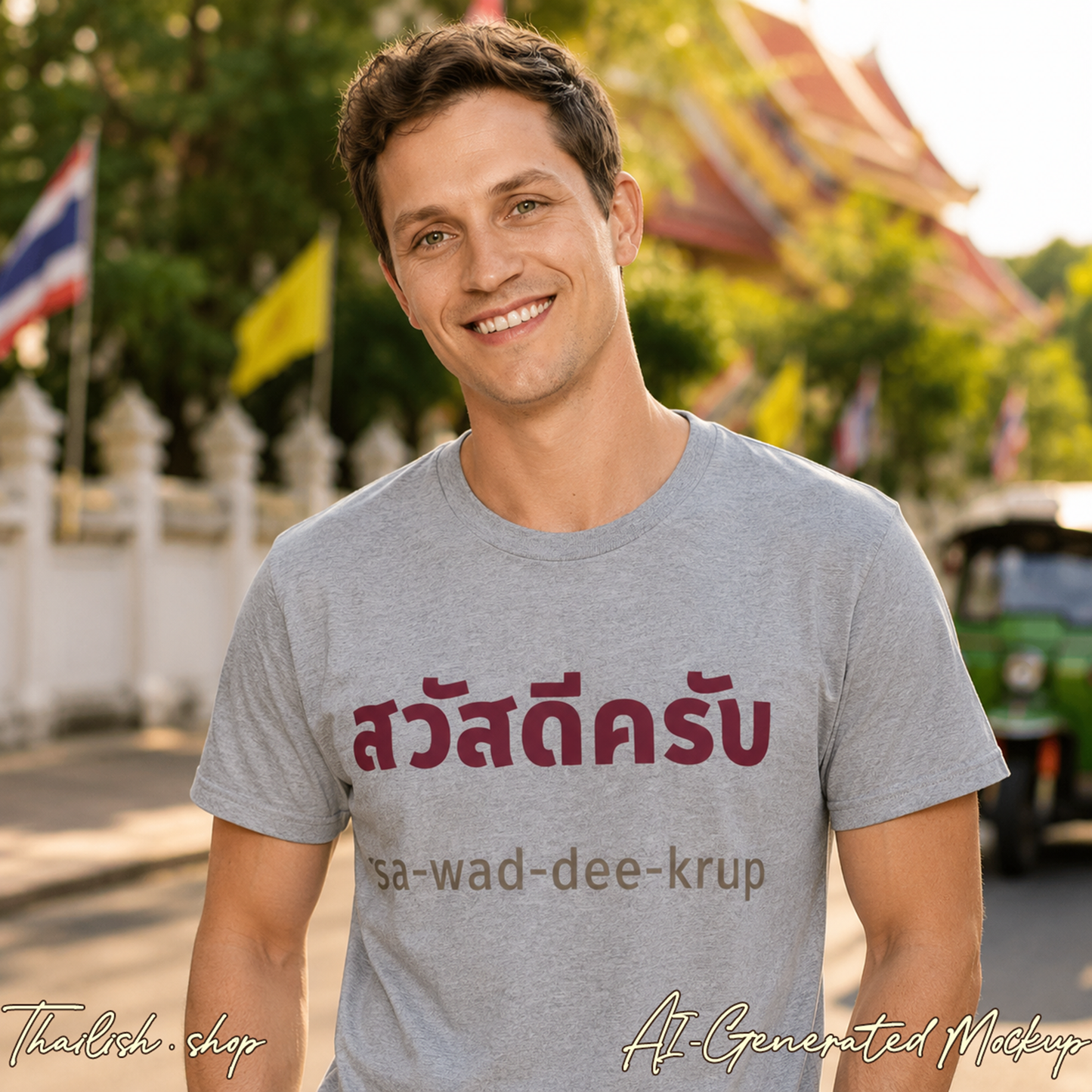 สวัสดีครับ sa-wad-dee-krup (Hello For Men) Tee