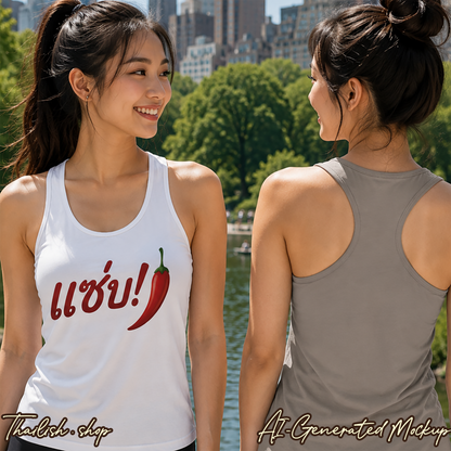 แซ่บ (Zap = Spicy) Women's Ideal Racerback Tank