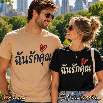 ฉันรักคุณ I Love You Unisex Heavy Cotton Tee