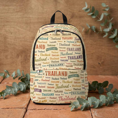Thailand Pattern Backpack Vintage Travel Print Daypack