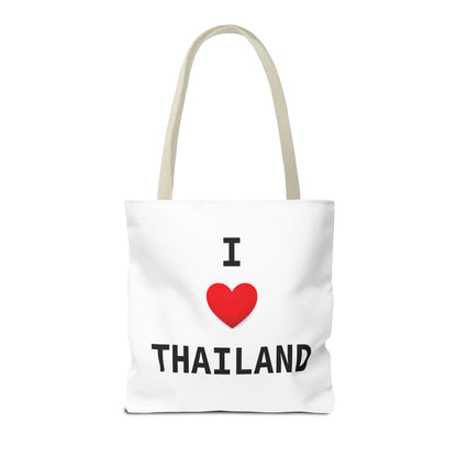 I heart Thailand with Thailand flag Tote Bag (AOP)