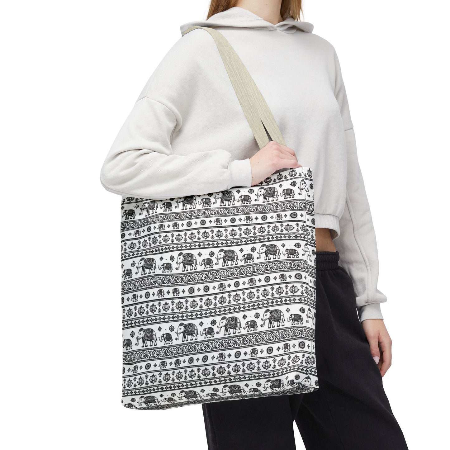 Thai Elephant Tote Bag - Patterned AOP