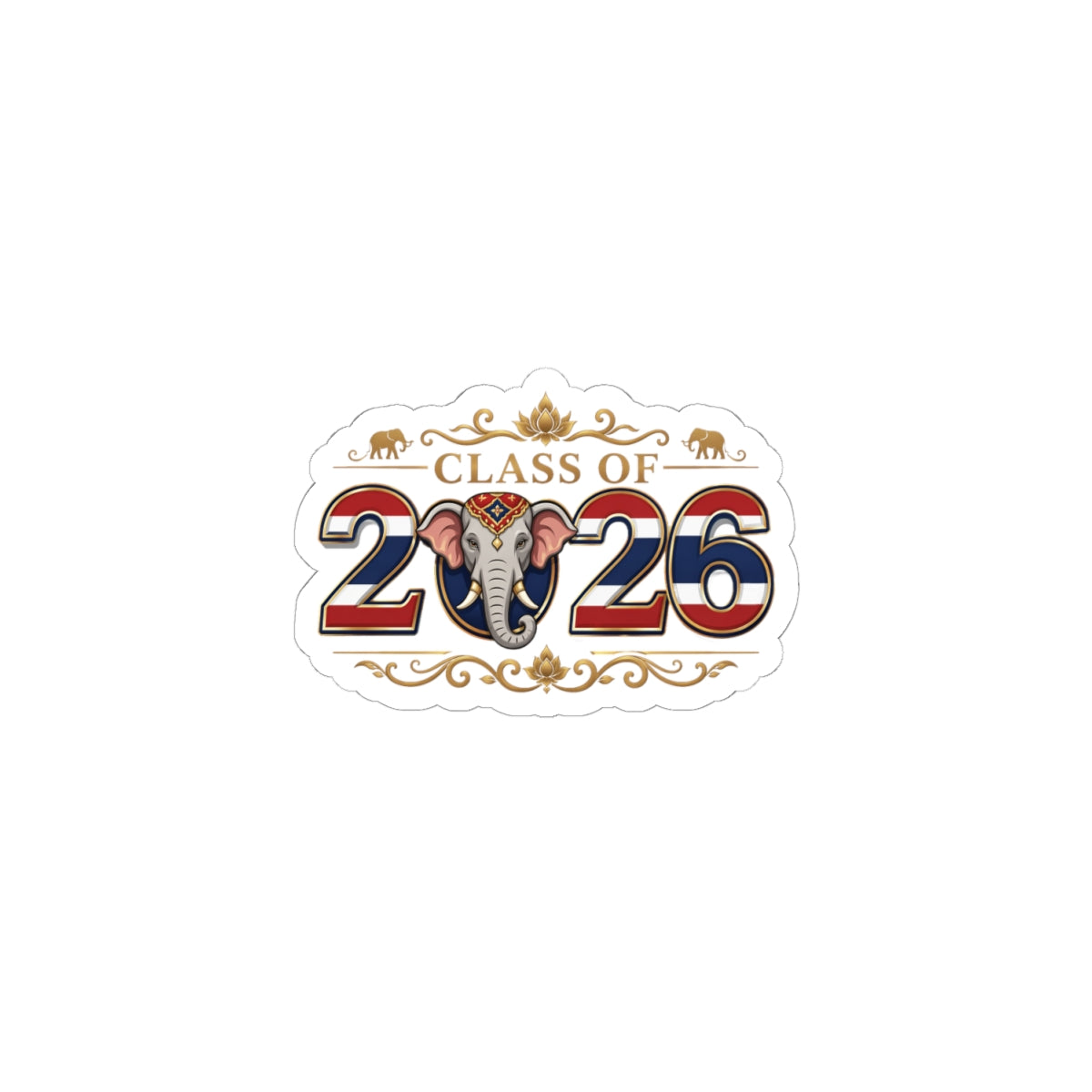 Class of 2026(Elephant) Kiss-Cut Stickers