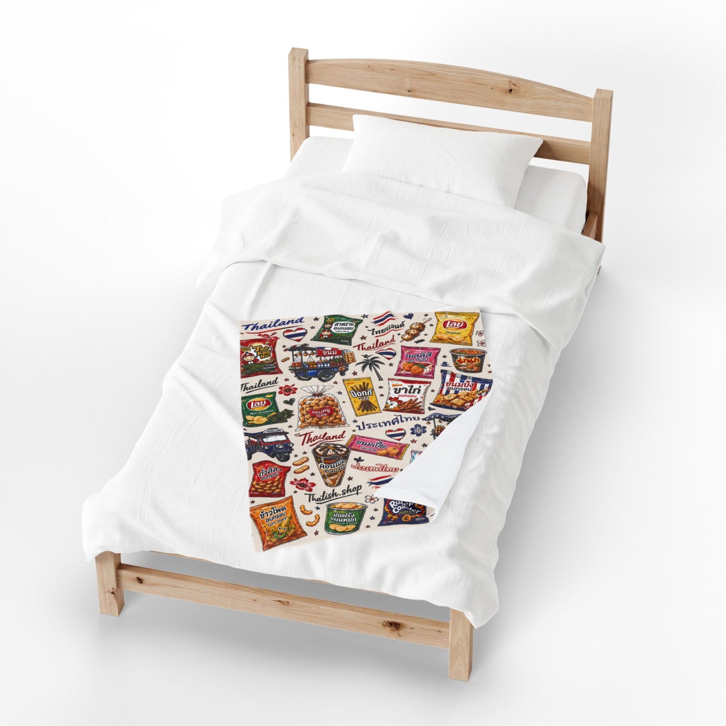 Thai Snacks Velveteen Plush Blanket